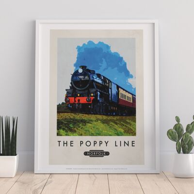 The Poppy Line, Norfolk – Premium-Kunstdruck im Format 11 x 14 Zoll