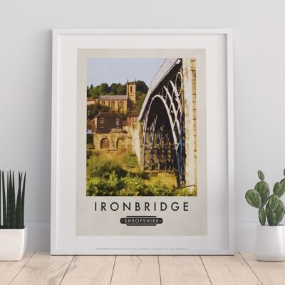 Ironbridge, Shropshire - Impression artistique de qualité supérieure 11 x 14 po
