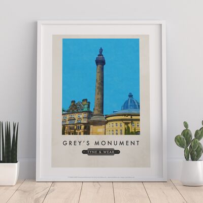 Greys Monument, Tyne And Wear - 11X14” Premium Art Print