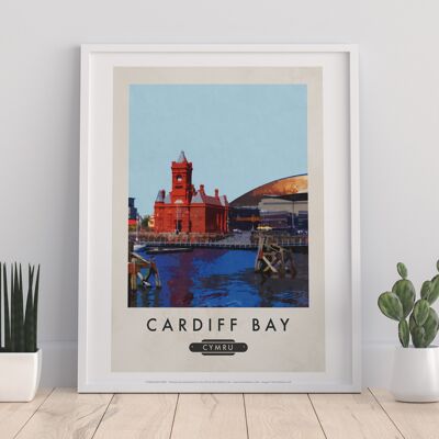 Bahía de Cardiff, Cymru - Impresión de arte premium de 11X14"