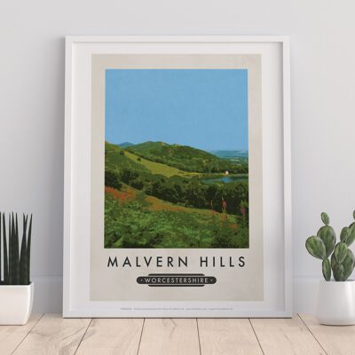 Malvern Hills, Worcestershire – Premium-Kunstdruck, 27,9 x 35,6 cm