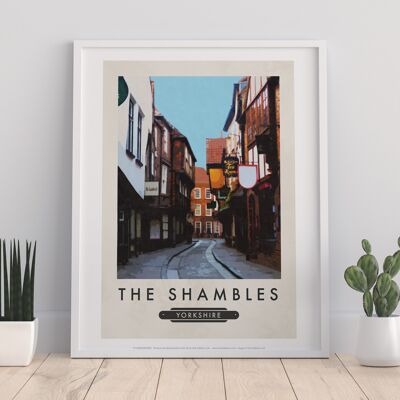 The Shambles, Yorkshire – Premium-Kunstdruck im Format 11 x 14 Zoll