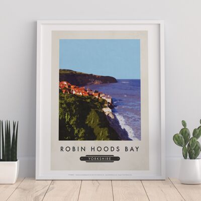 Robin Hoods Bay, Yorkshire - 11 x 14" stampa d'arte premium