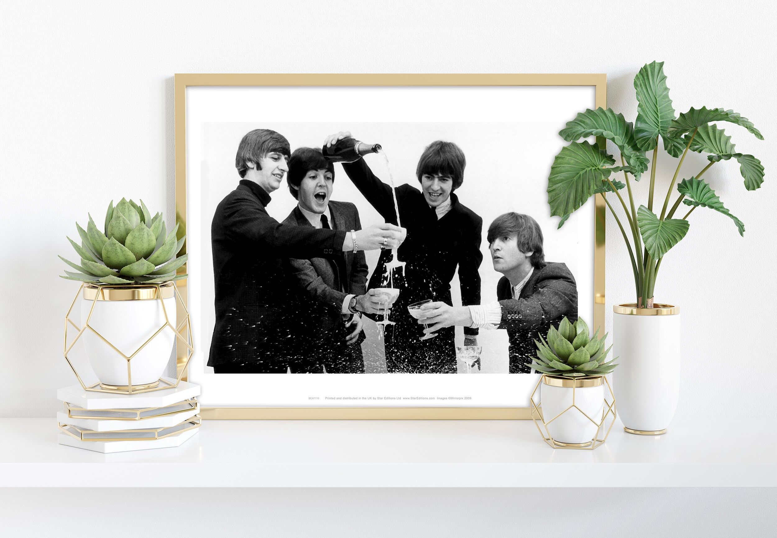 Die Beatles – Champagner – 11 x 14 Zoll Premium-Kunstdruck