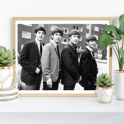 The Beatles - Retrato plano para alquilar - Lámina artística premium