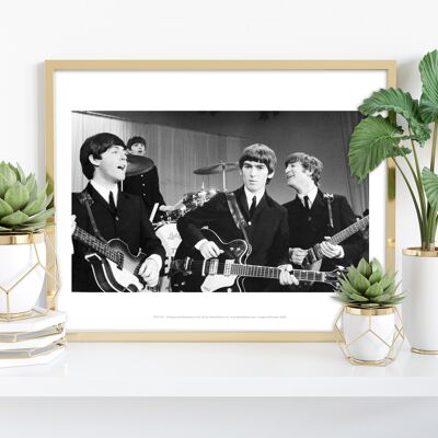 The Beatles - Foto di gruppo dal vivo - Stampa artistica premium 11 x 14".