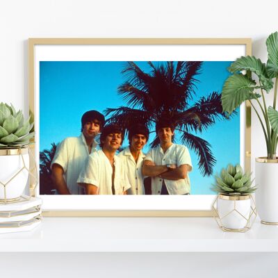 The Beatles - Devant les palmiers - Impression d'art premium
