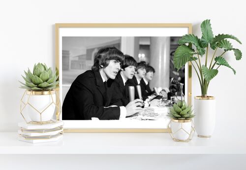 The Beatles - George Harrison At Press Conference Art Print
