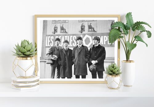 The Beatles - Les Beatles Black And White - Art Print