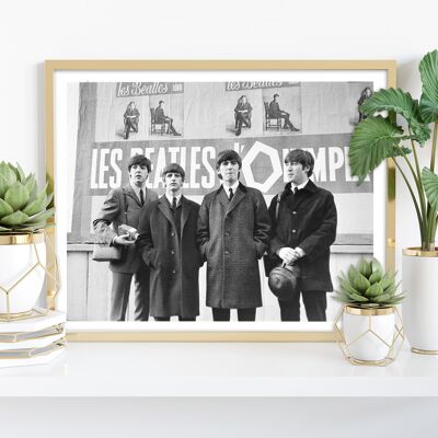 Die Beatles - Les Beatles schwarz und weiß - Kunstdruck
