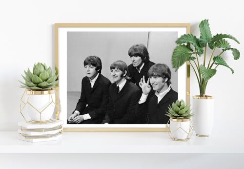 The Beatles - Band Looking Left - 11X14” Premium Art Print