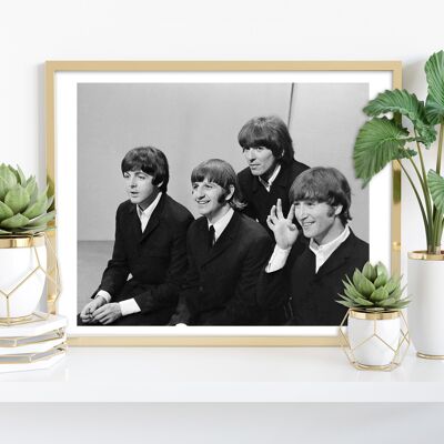 The Beatles - Band Looking Left - 11X14" Premium Art Print
