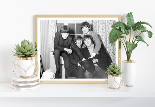 The Beatles - Holding Police Hat - 11X14” Premium Art Print