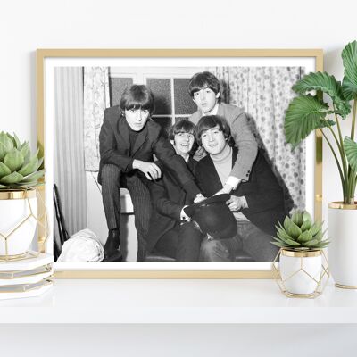 The Beatles - Holding Police Hat - 11X14" Premium Art Print