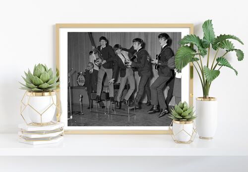 The Beatles - Jumping On Stage - 11X14” Premium Art Print