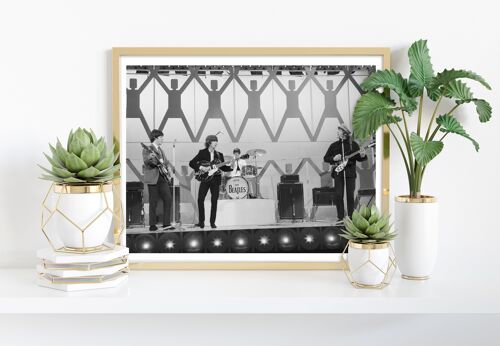 The Beatles - Performing On Stage - 11X14” Premium Art Print