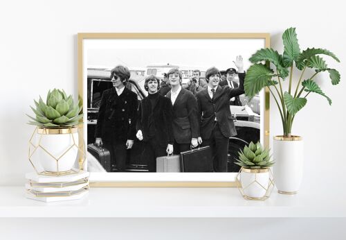 The Beatles - Carrying Suitcases - 11X14” Premium Art Print