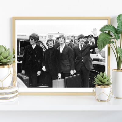 The Beatles - Carrying Suitcases - 11X14” Premium Art Print