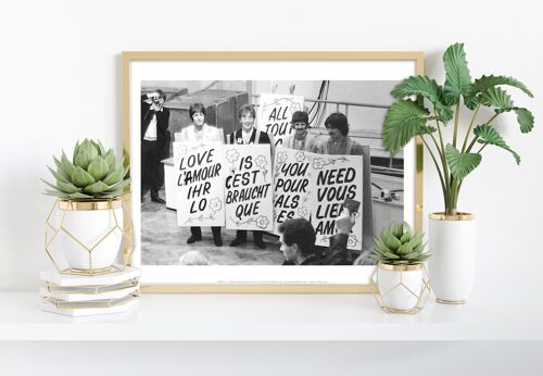 The Beatles - French Signs - 11X14” Premium Art Print