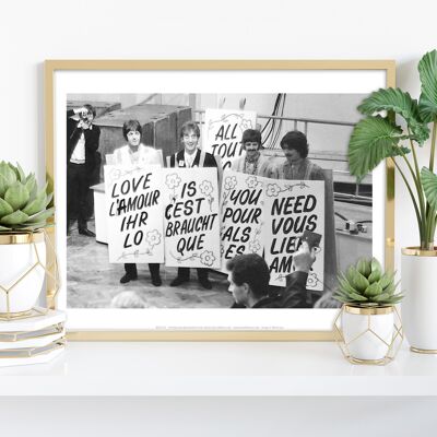 The Beatles - French Signs - 11X14” Premium Art Print
