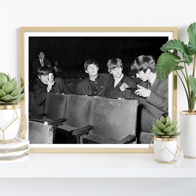 The Beatles - En el cine - Impresión de arte premium de 11X14"