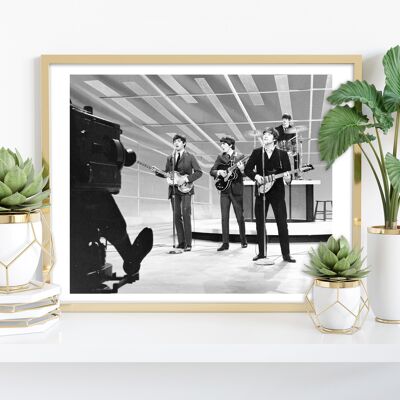 The Beatles - Actuación filmada - Impresión de arte premium de 11X14"