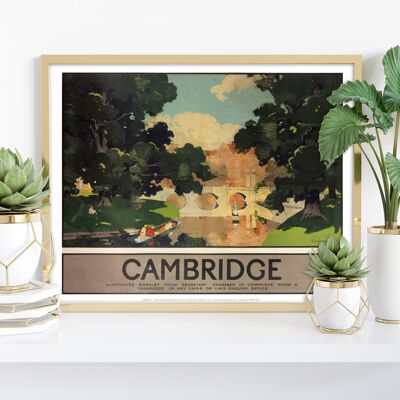 Folleto ilustrado de Cambridge - Impresión de arte premium de 11X14"