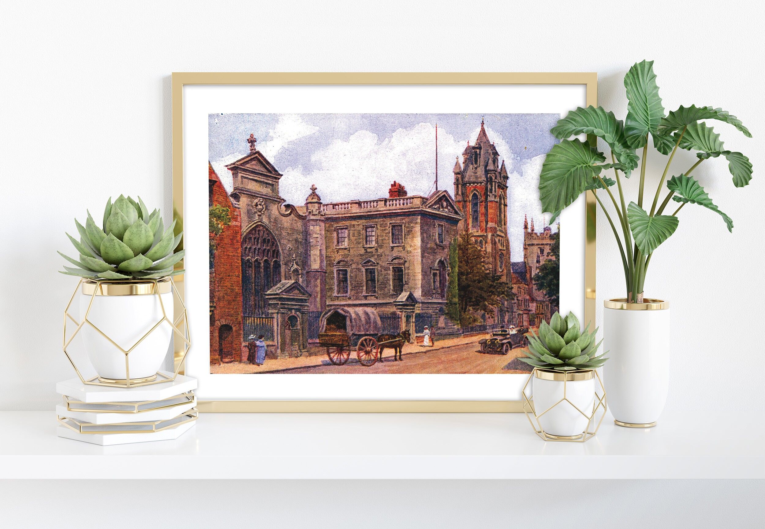 Cambridge - Peterhouse, Pferd und Wagen - Premium-Kunstdruck