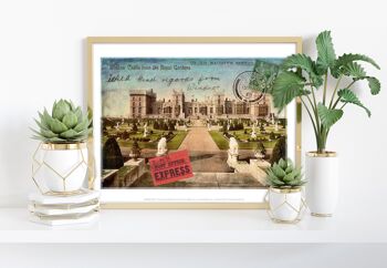 Château de Windsor depuis les jardins royaux - Impression d'art premium