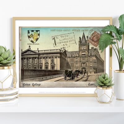 Caius College – Cambridge – Premium-Kunstdruck, 27,9 x 35,6 cm