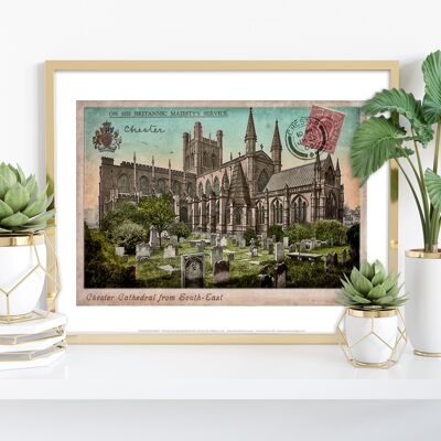 Cathederal From South East - Chester - Premium Art Print