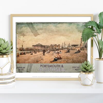 Portsmouth e Southsea - Stampa artistica premium 11 x 14".