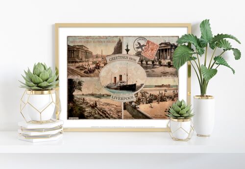 Greetings From Liverpool - Five Attractions - Art Print