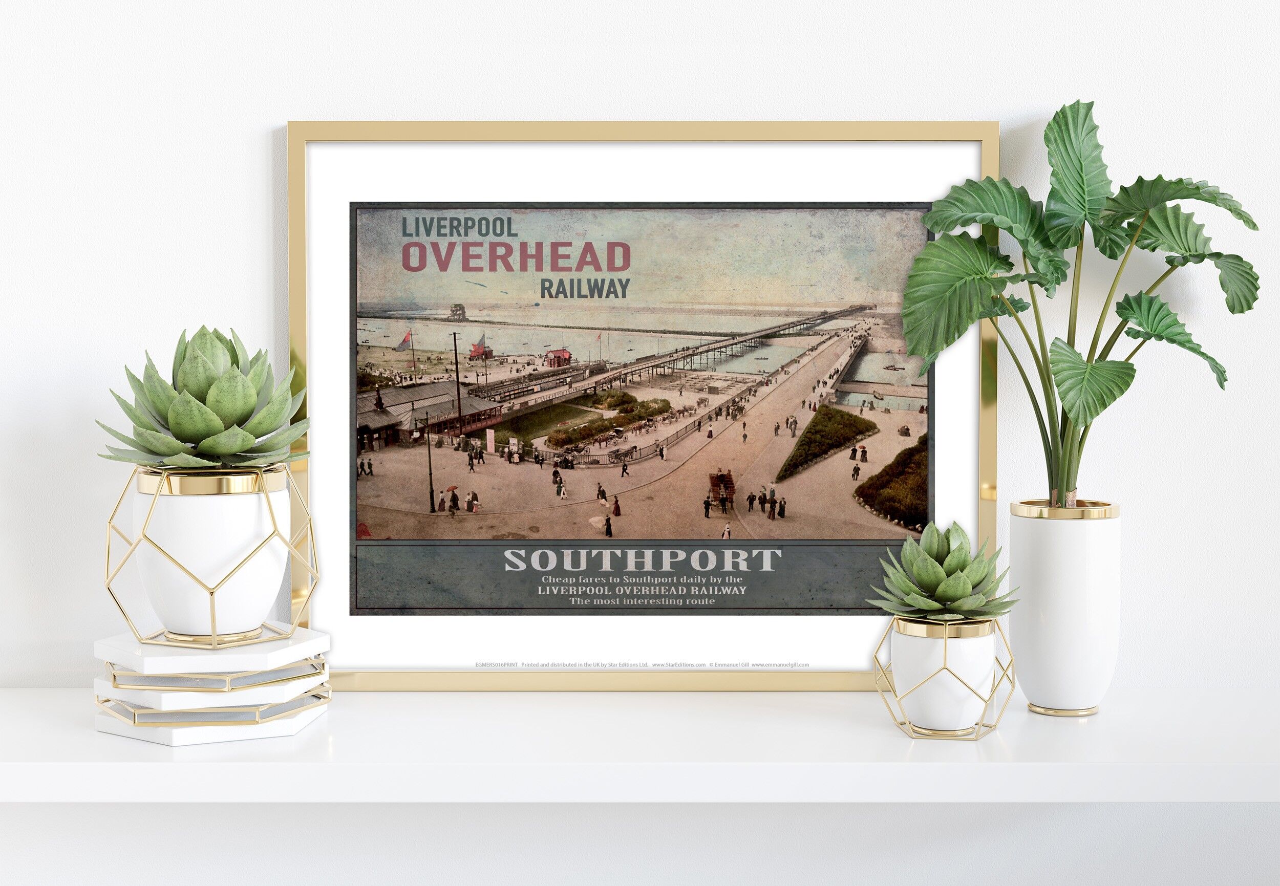 Southport - Ferrovia aerea - Stampa artistica premium 11 x 14".