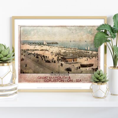 Great Yarmouth und Gorleston-on-Sea - Sonnenschein - Kunstdruck