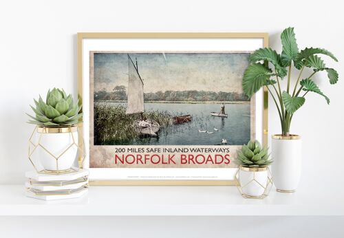 Norfolk Broads - Safe Waterways - 11X14” Premium Art Print