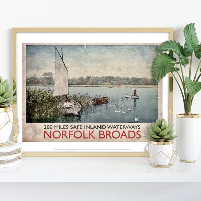 Norfolk Broads - Safe Waterways - 11X14” Premium Art Print