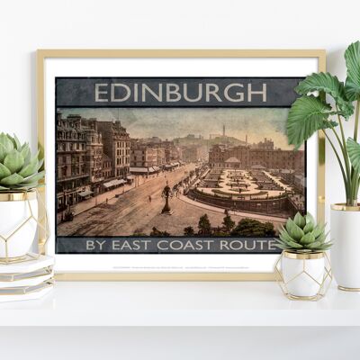 Edinburgh By East Coast Route - 11X14” Premium Art Print