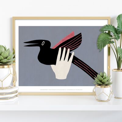 Holding Bird - 11X14” Premium Art Print