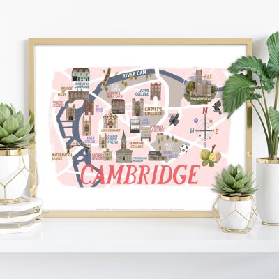Cambridge Landmarks - Stampa artistica premium 11 x 14".