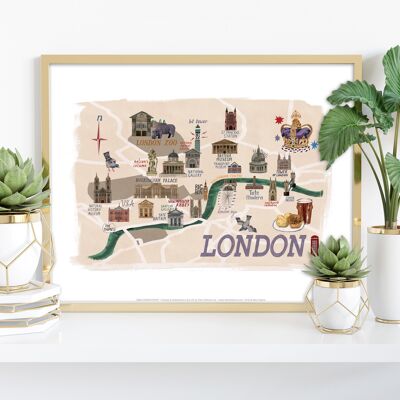 London Landmarks - 11X14” Premium Art Print