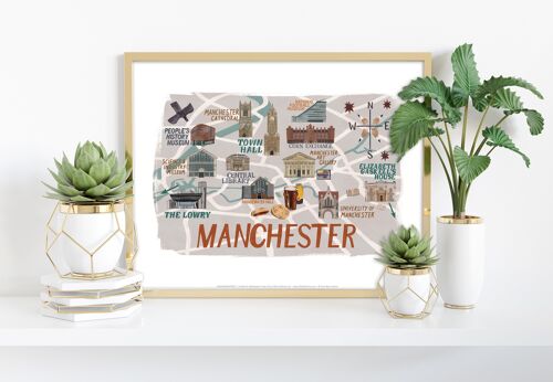 Manchester Landmarks - 11X14” Premium Art Print