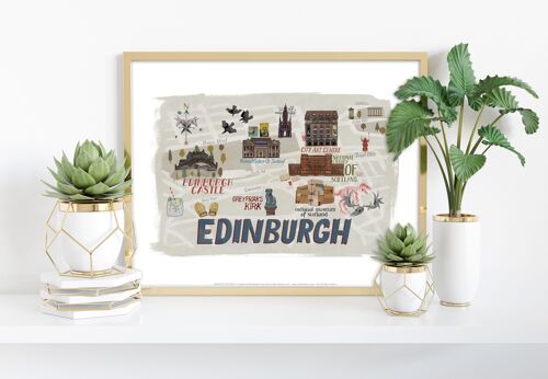 Edinburgh Landmarks - 11X14” Premium Art Print