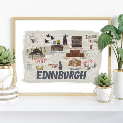 Wahrzeichen von Edinburgh – Premium-Kunstdruck im Format 11 x 14 Zoll