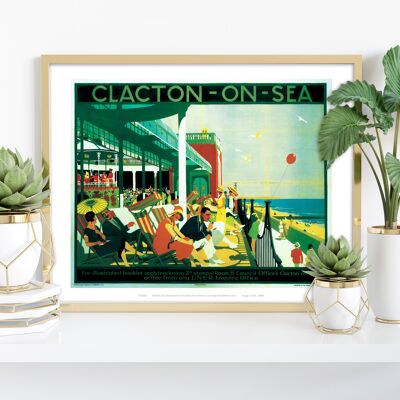 Clacton On Sea Seafront - Impresión de arte premium de 11X14"