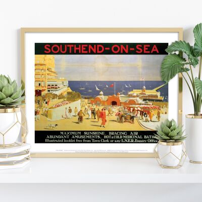 Southend On Sea Maximum Sunshine - Impresión de arte premium de 11X14"