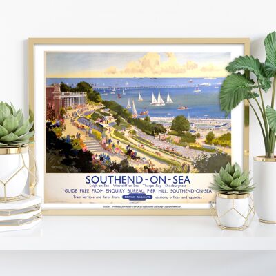 Southend-On-Sea - Pier Hill - Impresión de arte premium de 11X14"
