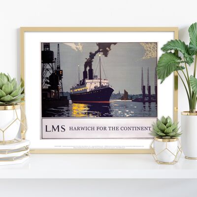 Harwich For The Continent, Lms – Premium-Kunstdruck im Format 11 x 14 Zoll