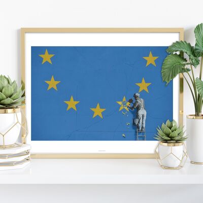 Graffiti – Europäische Union – Premium-Kunstdruck, 27,9 x 35,6 cm