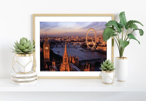 London Eye And Big Ben - 11X14” Premium Art Print